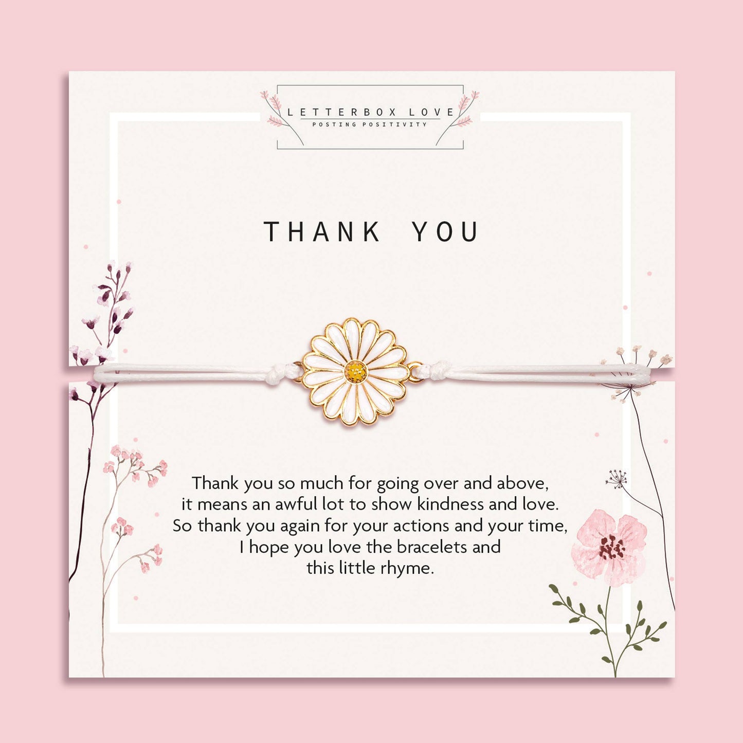 Adjustable Bracelet - Thank You