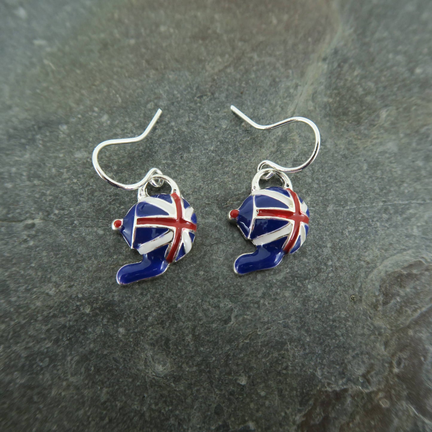 Union Jack Teapot - Dangly Earrings