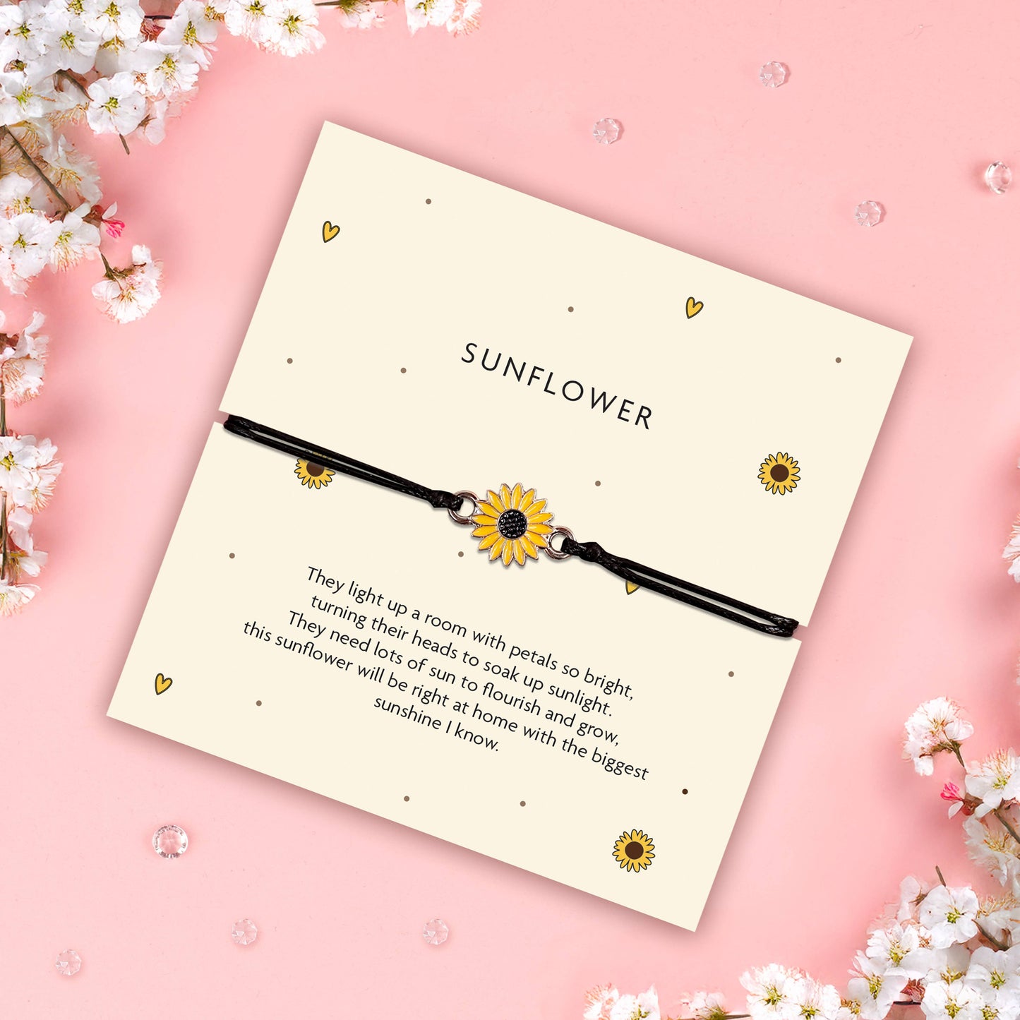 Adjustable Bracelet- Sunflower