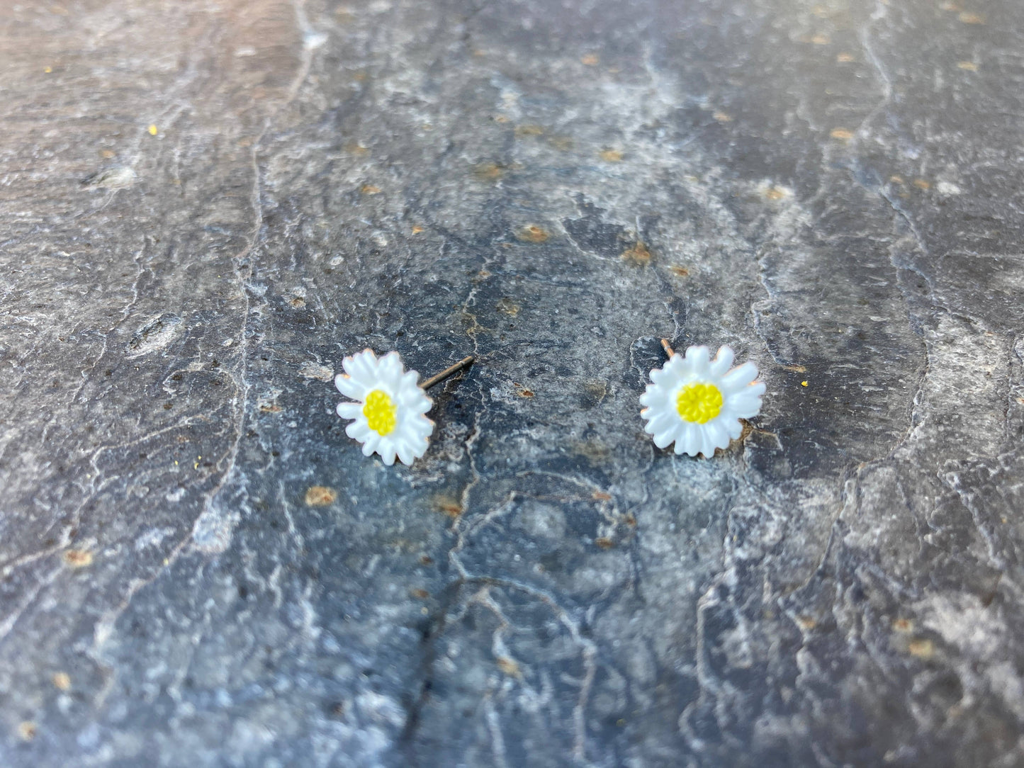 Earrings - Daisy White Flower Studs