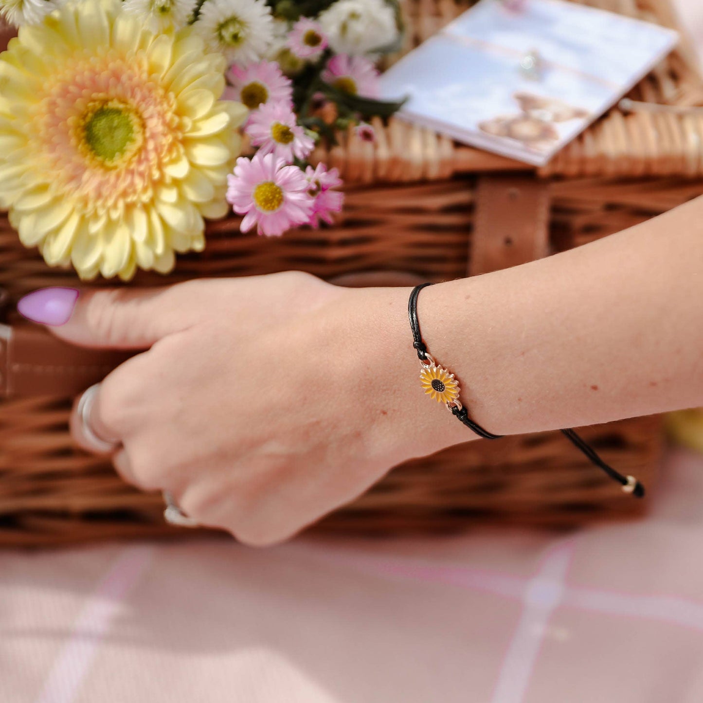 Adjustable Bracelet- Sunflower