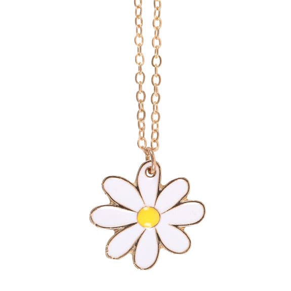 Daisy Flower Pendant Necklace