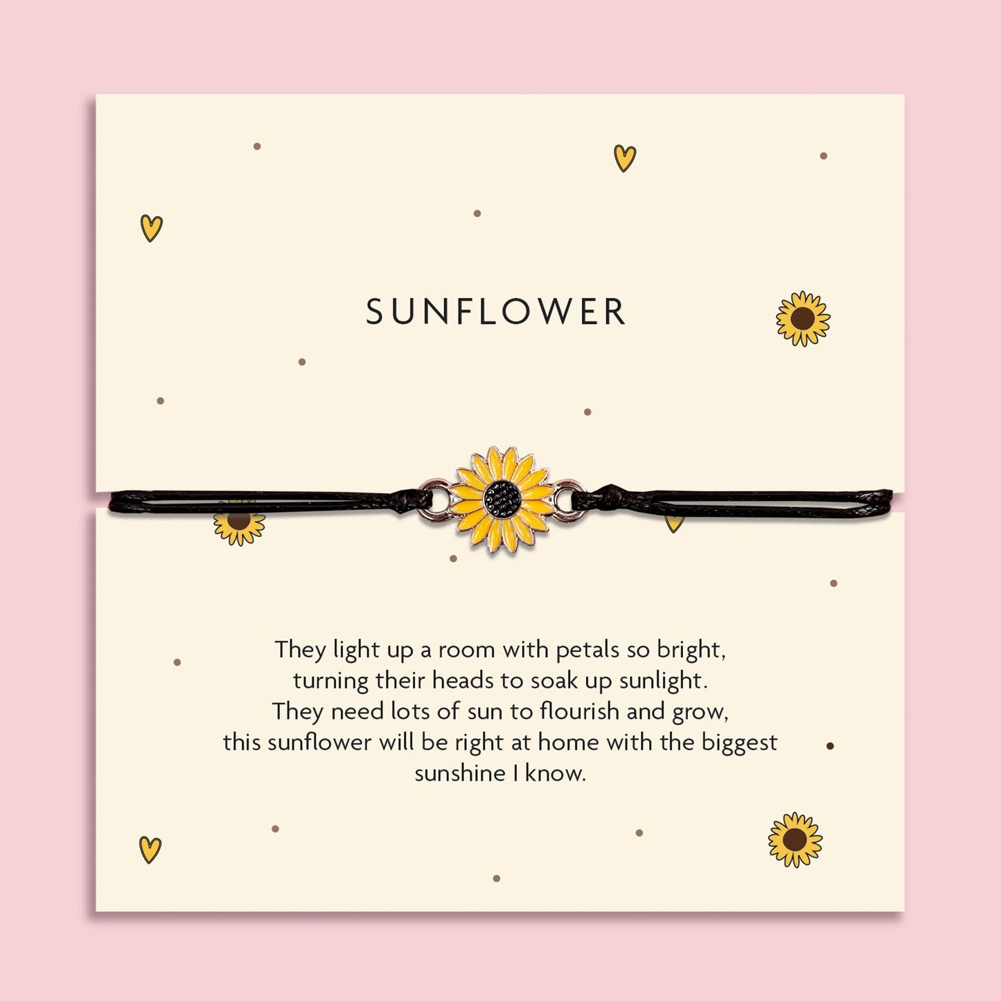 Adjustable Bracelet- Sunflower