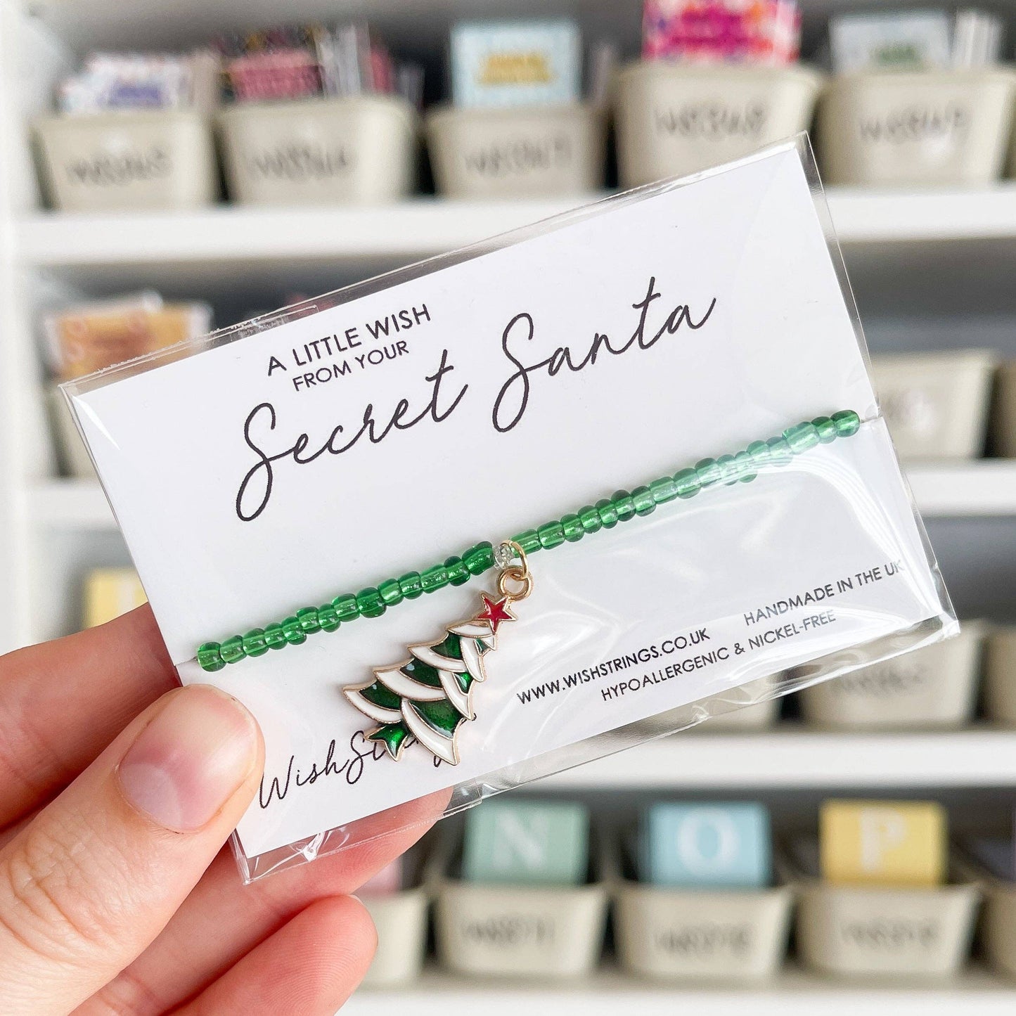 Glass Seed Bead Bracelet - Christmas Tree