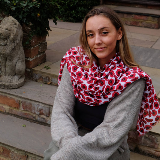 Poppy Red Scarf