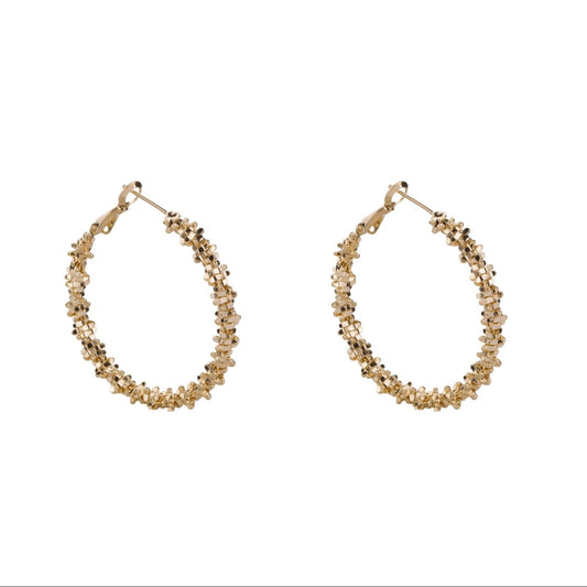 Vivienne Textured Hoop Earrings
