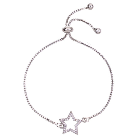 Vivienne Star Drawstring Bracelet White Gold
