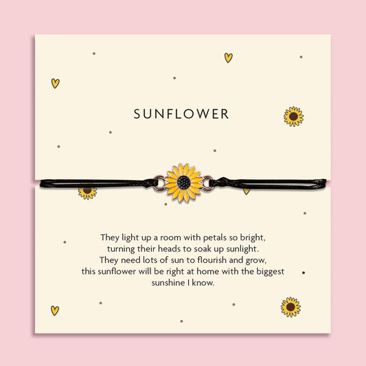 Adjustable Bracelet- Sunflower